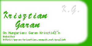 krisztian garan business card
